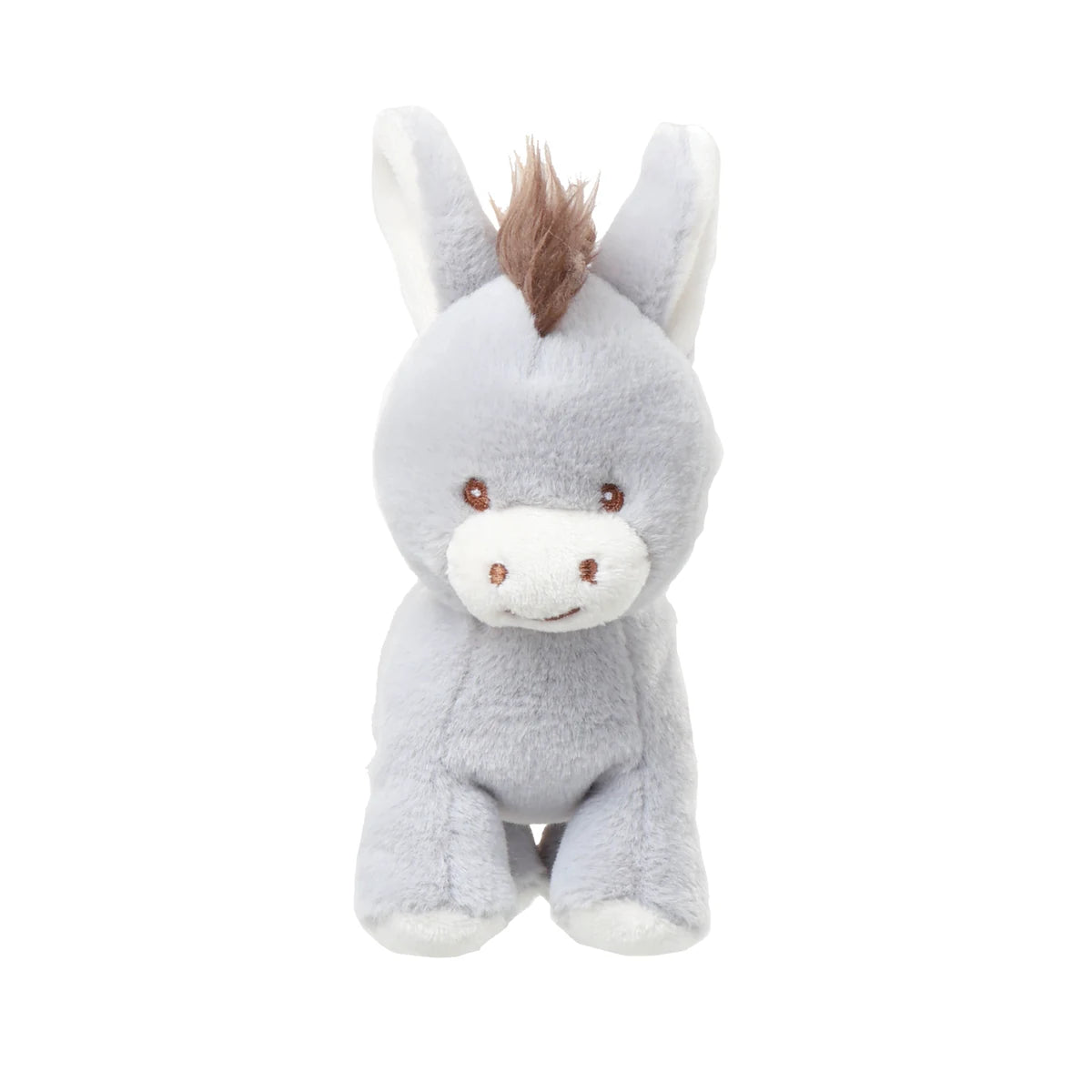 Baby Christopher knuffelezel 15 cm van Bukowski Sweden met lichtgrijze vacht en geborduurde oogjes