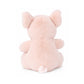 Baby Oink knuffelbiggetje van Bukowskiknuffels.nl met een zachtroze vacht, lief snuitje, kleine oortjes en een vrolijk krulstaartje, achterkant