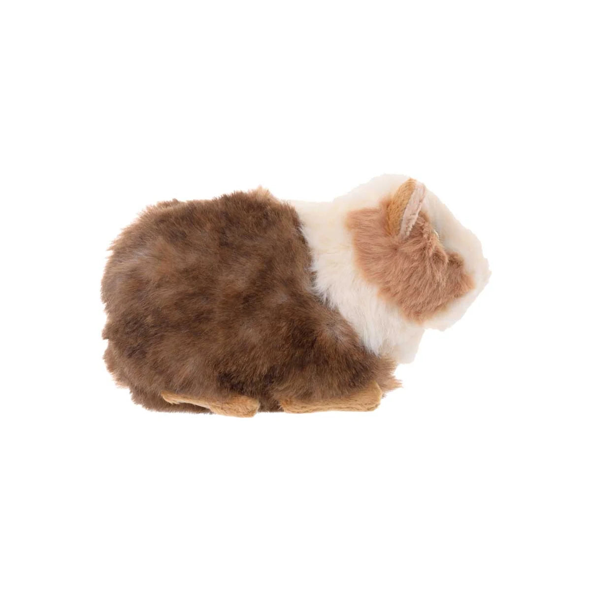 Baby Piggy caviaknuffeltje 12 cm van Bukowski Sweden met zachte bruine pluche vacht, zijkant