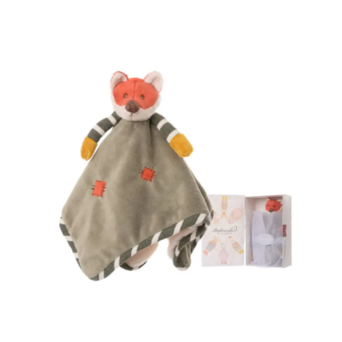 Foxy vos knuffeldoekje van Bukowski Sweden met giftbox