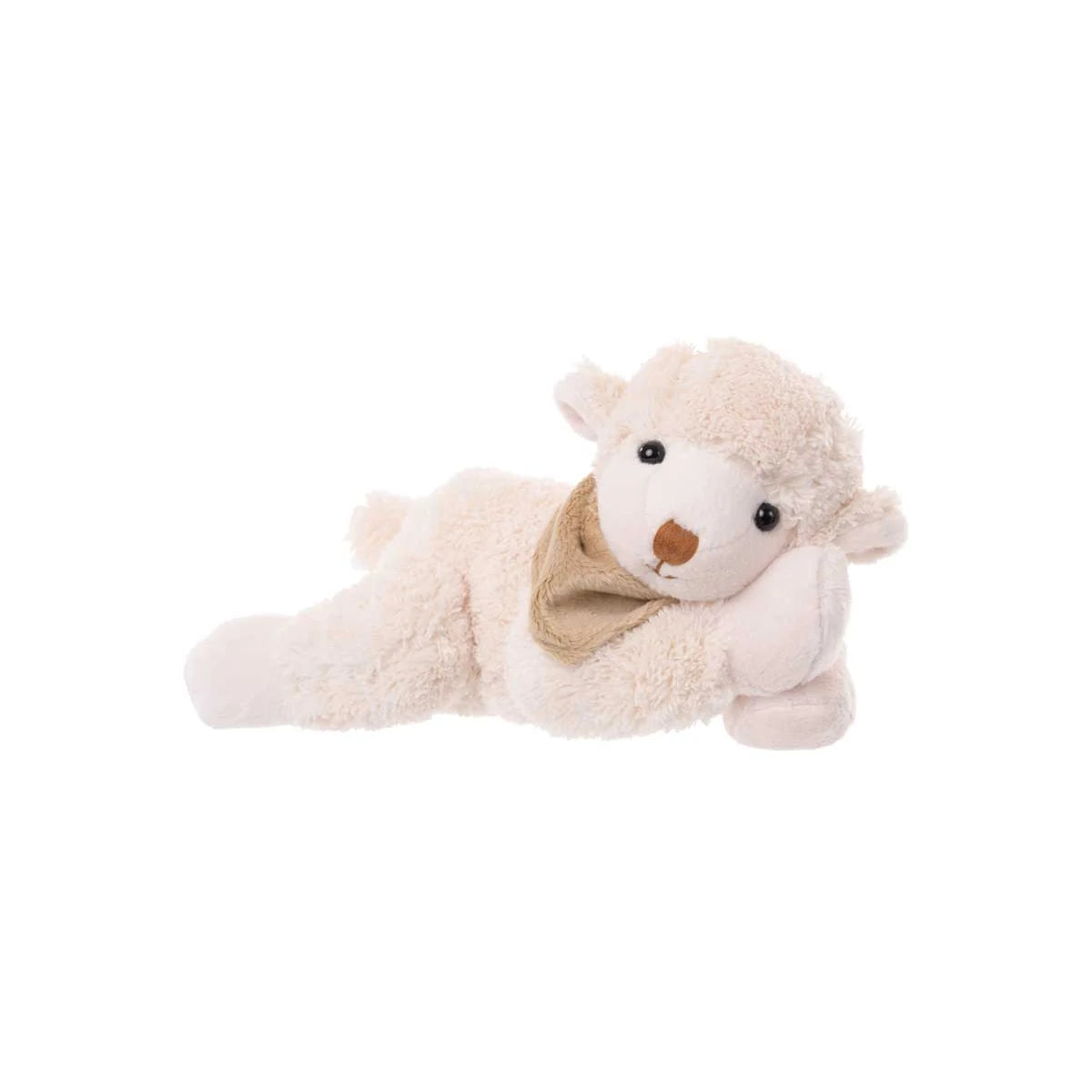 Lazy Lefty knuffelschaapje 20 cm van Bukowski Sweden met ultrazachte crèmekleurige vacht