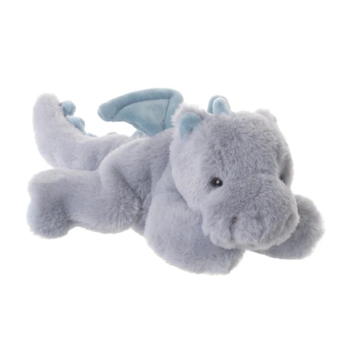 Little Drago Grijsblauw knuffeldraak 18 cm van Bukowskiknuffels.nl zijaanzicht