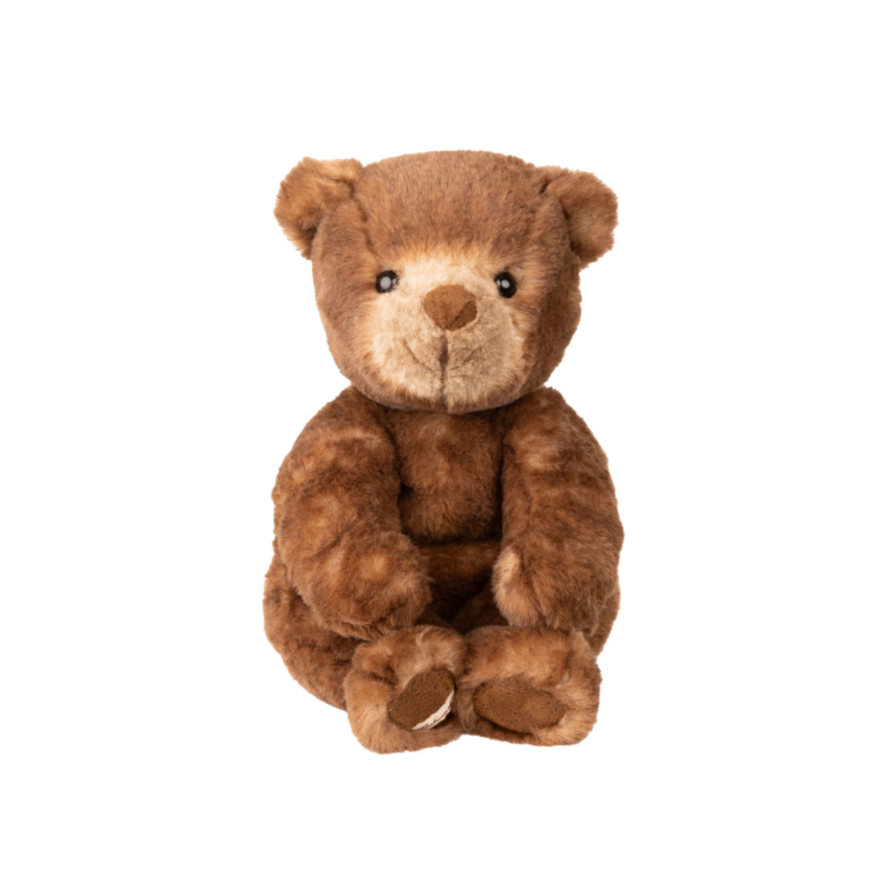 Zittende Ranger Knuffelbeer, bruin, van bukowskiknuffels.nl