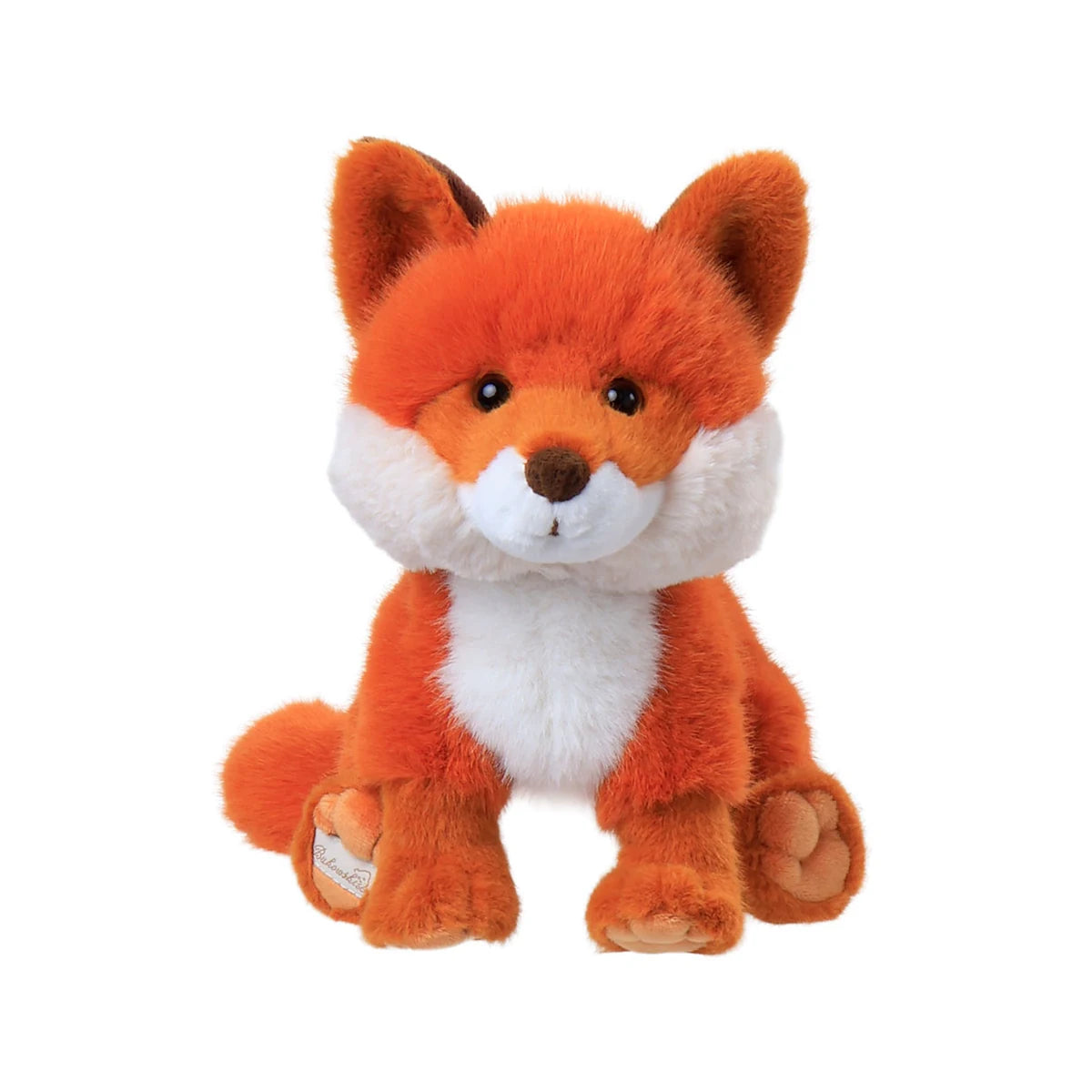 Sweet Clever Fox knuffelvos 25 cm van Bukowski Sweden met oranje vacht en pluizige staart, vooraazicht