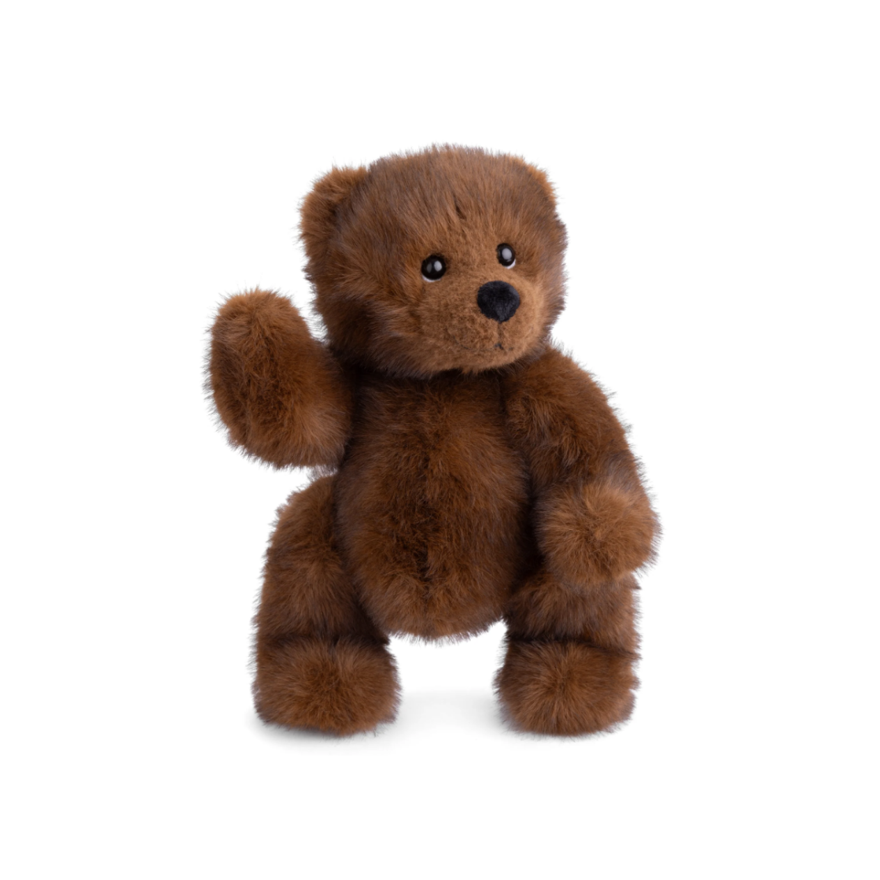 Kastanjebruine teddybeer Witold The Great van Bukowski Sweden met zachte pluche en beweegbare armen en benen, staand