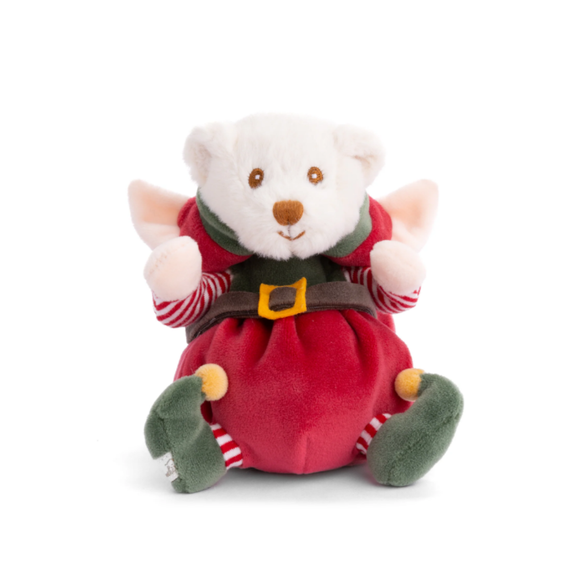 Ziggy Kerstelfje Rood kerstknuffel 15 cm vooraanzicht zonder kapje van Bukowski Sweden