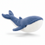 Bubbles walvisknuffel van Bukowski Sweden met pluizige vacht en witte buik – 25 cm