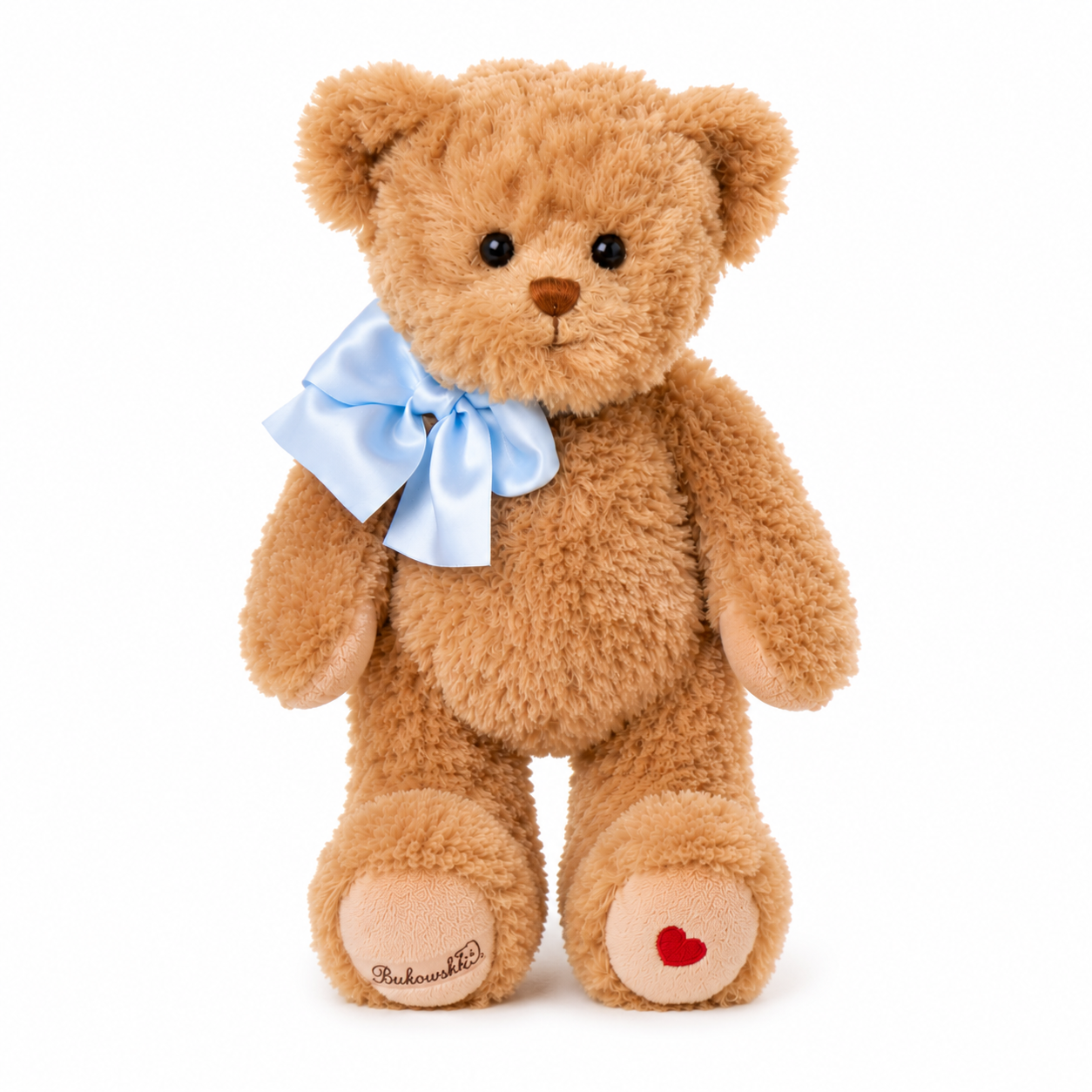 Bukowskiknuffels.nl Classic Ludwig teddybeer met lichtblauwe strik