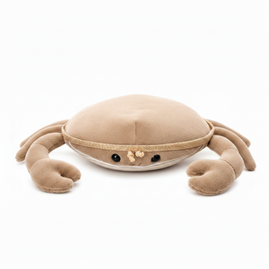Claude krab knuffel met Bretonse streepjes en beanbag-vulling van Bukowski Sweden – 15 cm