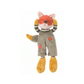Foxy vossenknuffel, gekleurd met vrolijk pakje van fluweel
