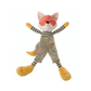 Foxy vossenknuffel, gekleurd met vrolijk pakje van fluweel springend
