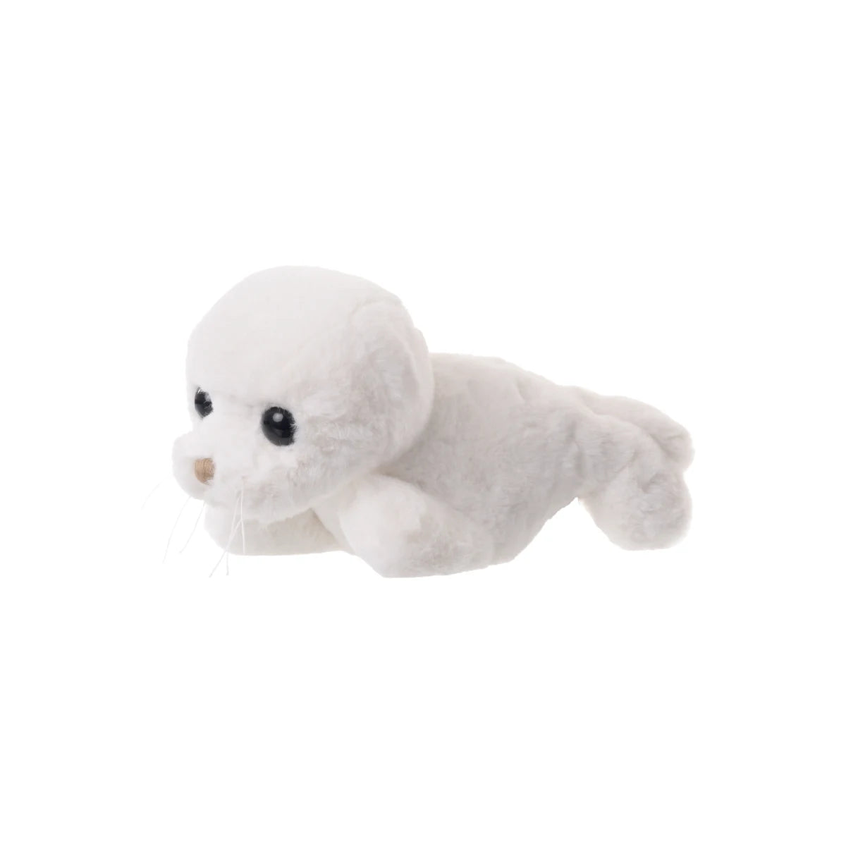 Hoover witte Bag Charm zeehondje van Bukowskiknuffels.nl 10 cm, voor aan tas, rugzak of sleutelbos.
