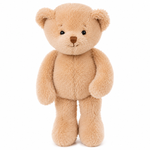 Lichtbruine teddybeer, Julian van zachte fleece/teddy stof