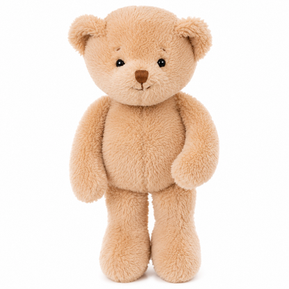 Lichtbruine teddybeer, Julian van zachte fleece/teddy stof