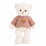 Bukowski Sweden Sebastien witte teddybeer met rood gestreept shirt
