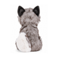 Sweet Husky knuffelhond 25 cm van Bukowski Sweden met zilvergrijze en witte vacht, zittend, achterkant