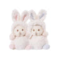 Ziggy Baby Rabbit Roze en Blauw knuffelbeertjes in wit konijnenpakje van Bukowski Sweden – 15 cm