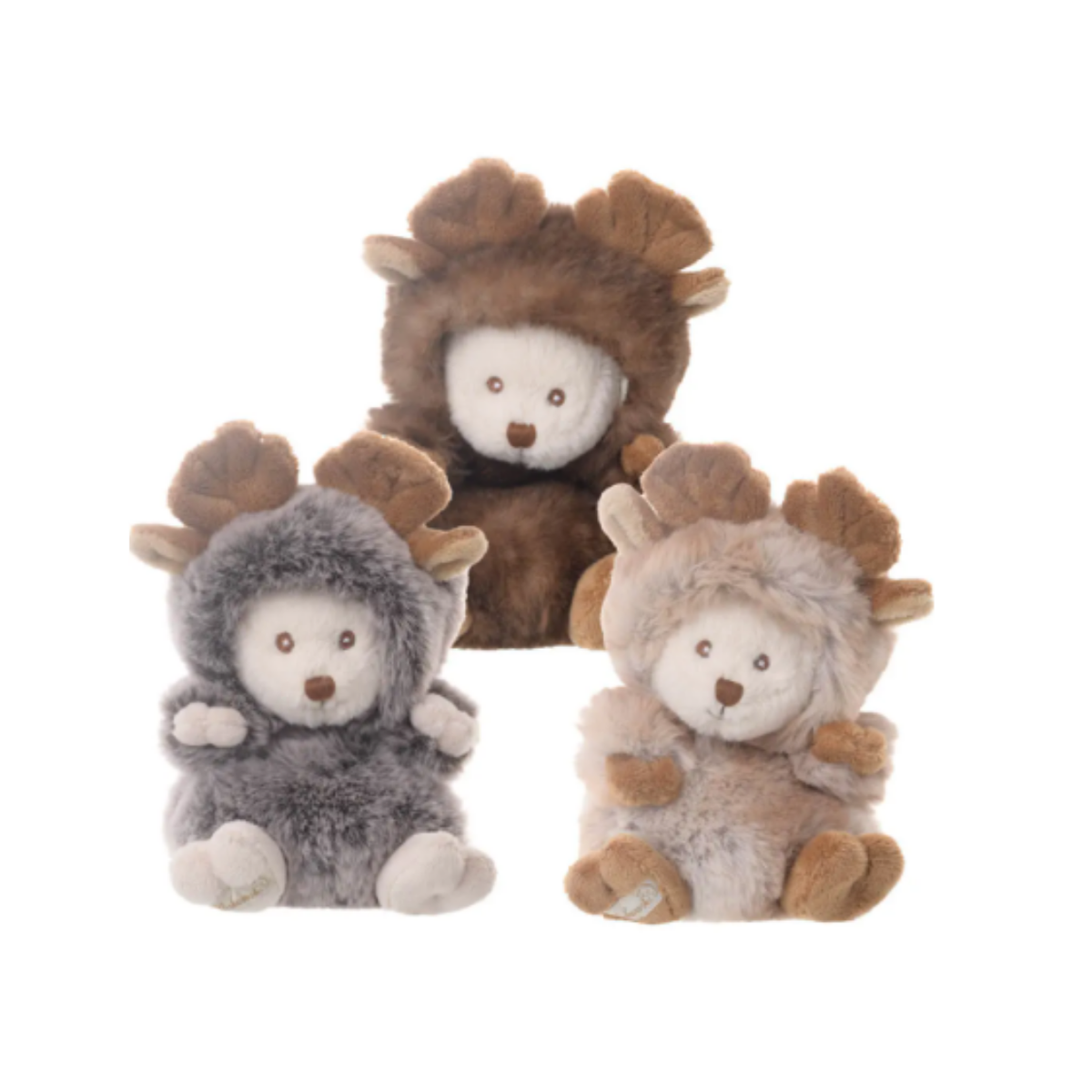 Ziggy Moose knuffelbeertjes in drie verschillende kleuren