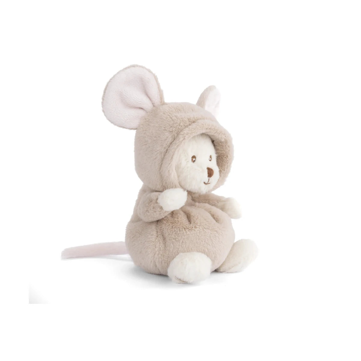 Ziggy Mousy Beige Knuffelmuisje van Bukowski Sweden – 15 cm, zijaanzicht