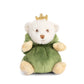 Ziggy Prince Charles groene Knuffelkikker met gouden kroontjevan Bukowski Sweden – 15 cm, vooraanzicht, capuchon af