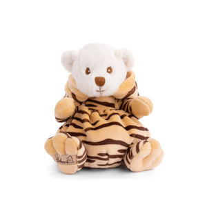 Ziggy Tijger knuffelbeertje in gestreept tijgerpakje vooraanzicht